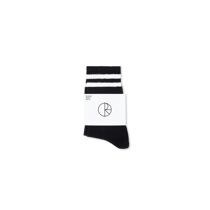 Rib Socks | Happy Sad - Black