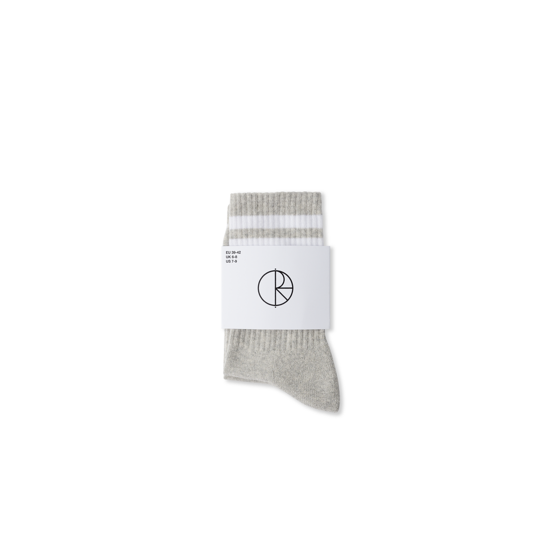 Rib Socks | Happy Sad - Heather Grey