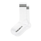 Rib Socks | Long | Stripe - White / Black