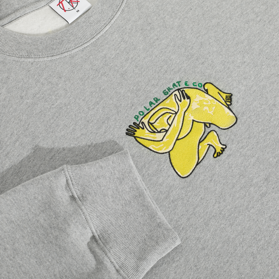 Dave Crewneck | Shy Bow - Heather Grey