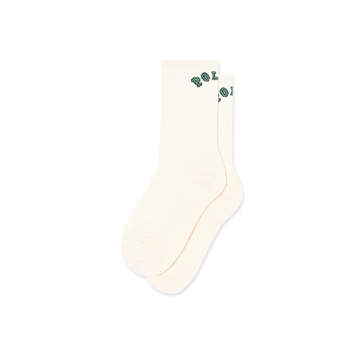 Large Rib Socks | College Logo - Cloud White