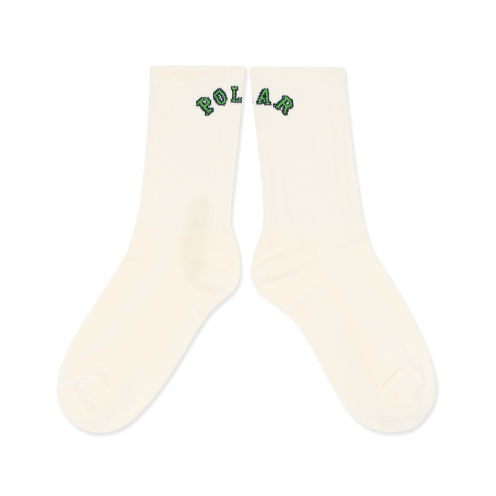 Large Rib Socks | College Logo - Cloud White