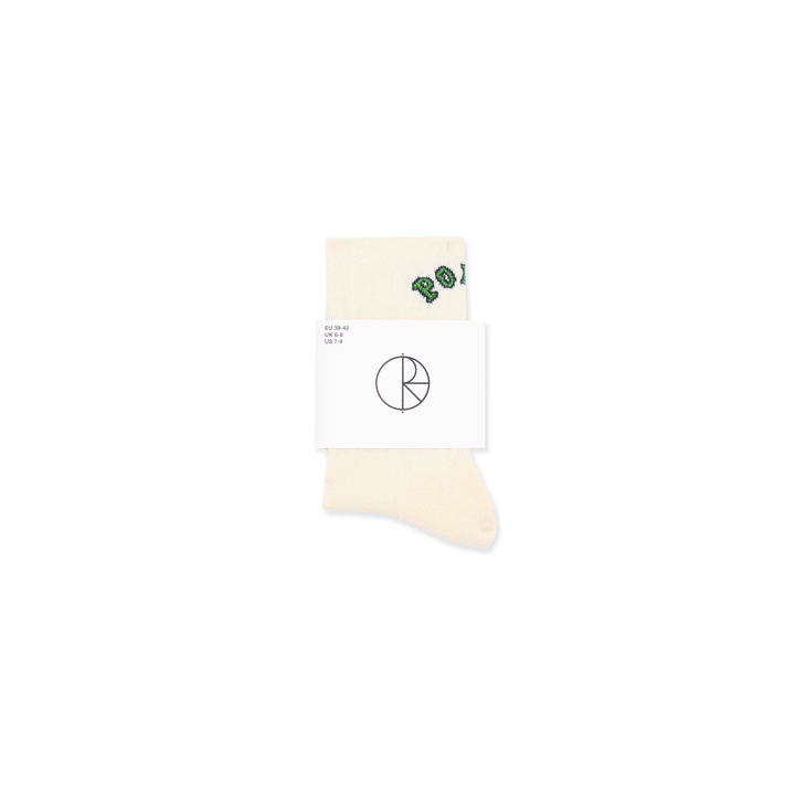 Large Rib Socks | College Logo - Cloud White