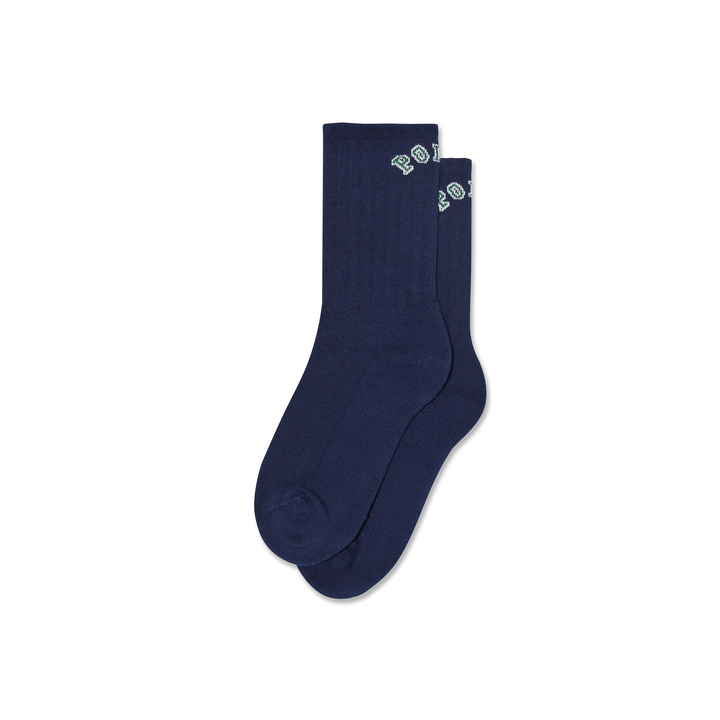 Large Rib Socks | College Logo - Dark Blue