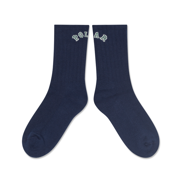 Large Rib Socks | College Logo - Dark Blue