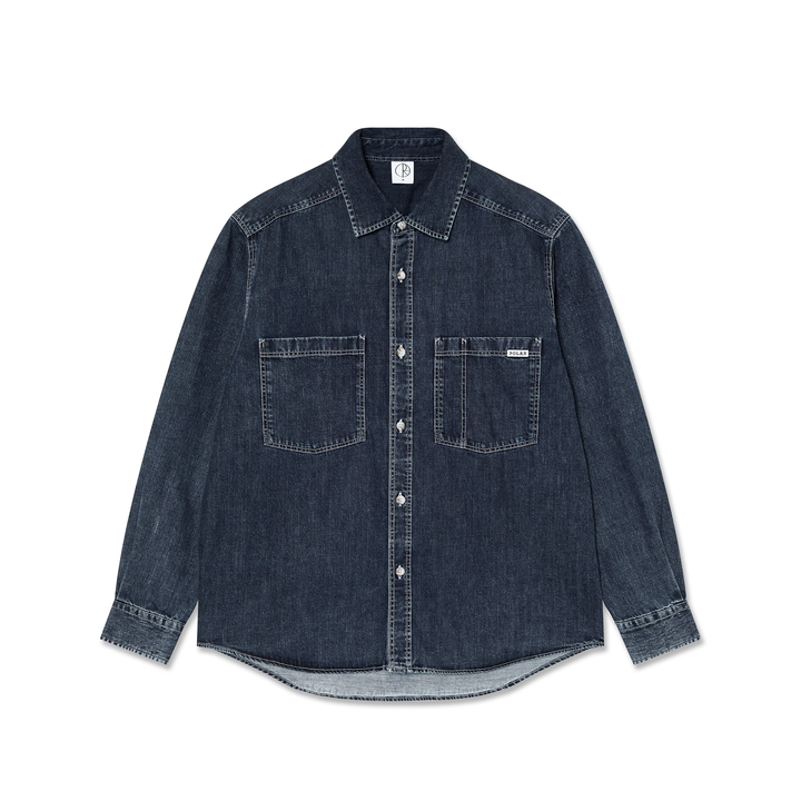 Mike LS Shirt | Denim - Washed Blue
