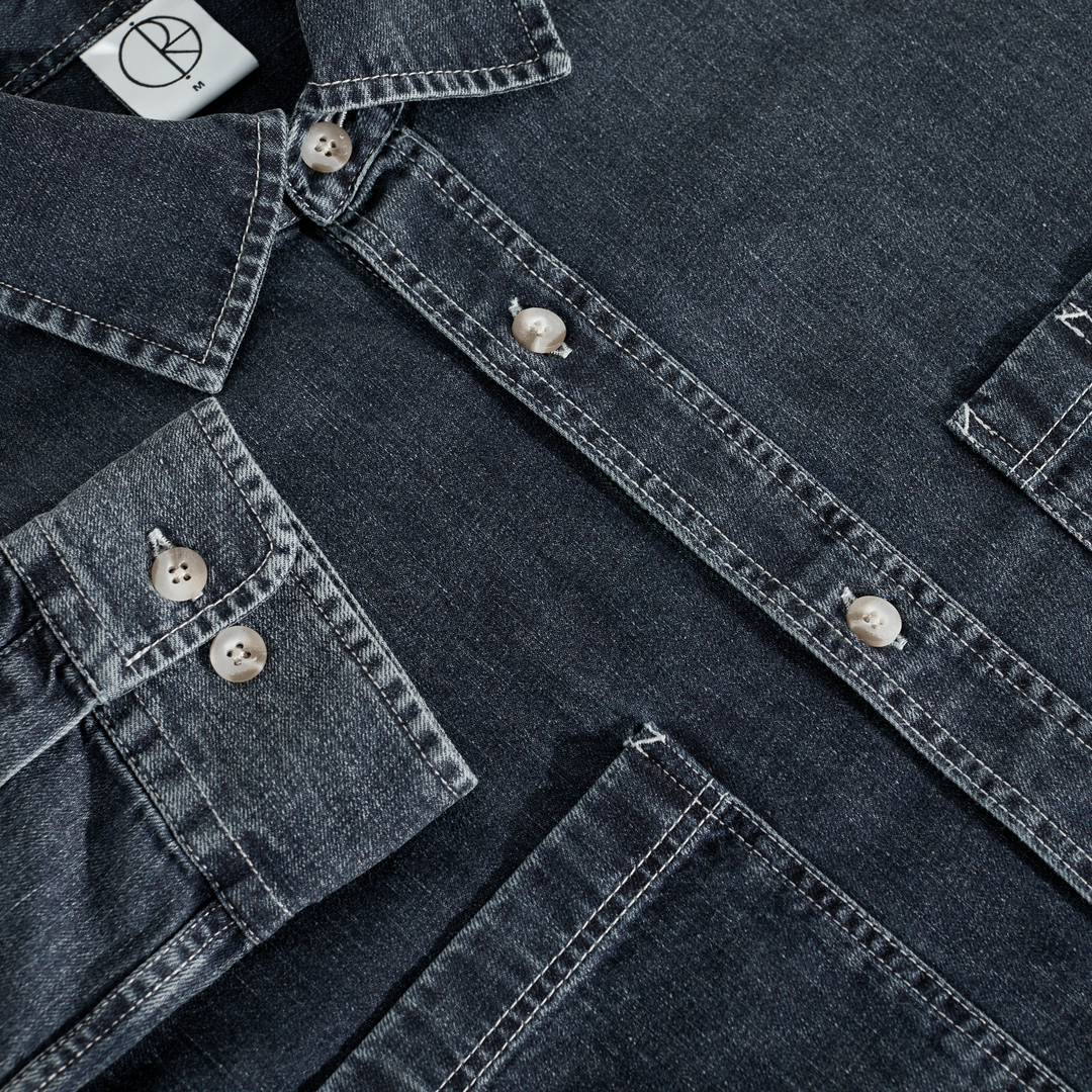 Mike LS Shirt | Denim - Washed Blue