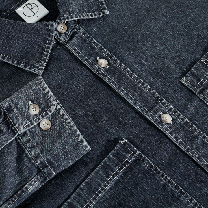 Mike LS Shirt | Denim - Washed Blue