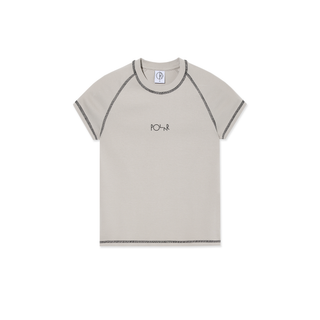 Baby Tee | Script Logo - Grey/Black