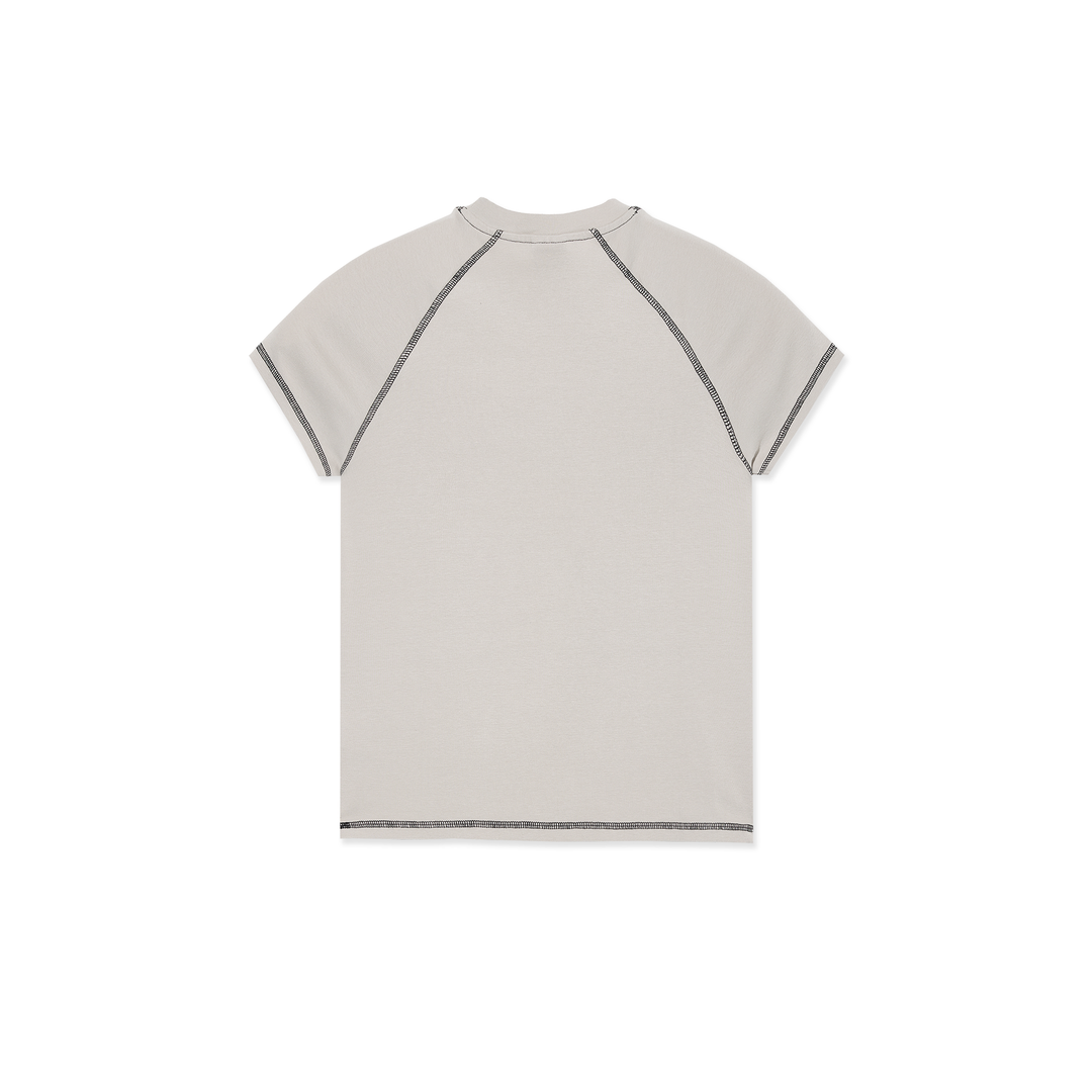 Baby Tee | Script Logo - Grey/Black