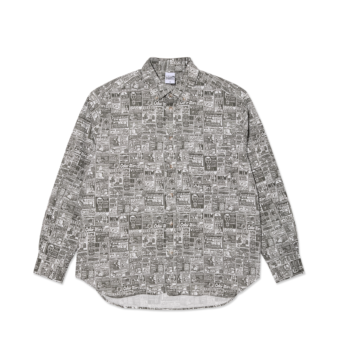 newspaper dress shirt Men's Newspaper Shirt, Black and White Shirt, Button Down Top, Unique Shirt men