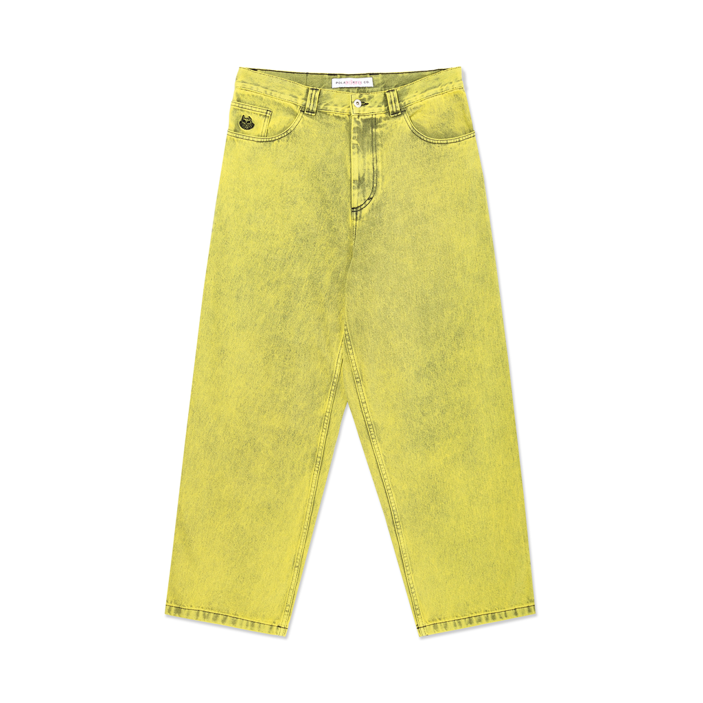 デニム/ジーンズ polar skate co bigboy yellow black Big Boy Pants | Demon Child - Lemon Black – Polar Skate Co.