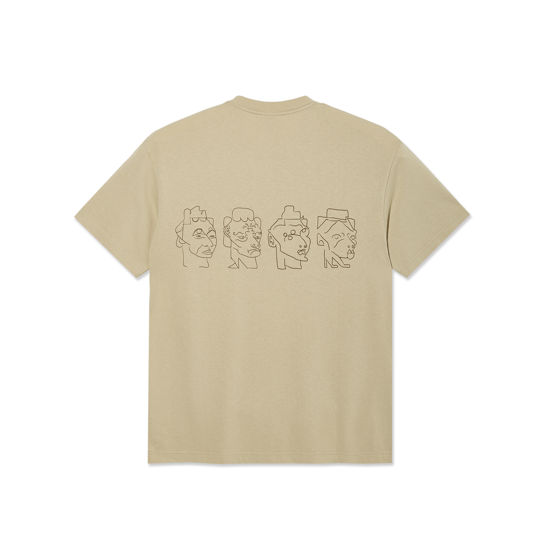 Contrast Tee | 8 Heads - Sand/Brown