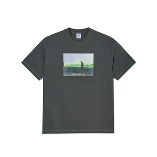 Contrast Tee | Beach Walk - Graphite/Green