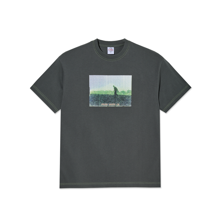 Contrast Tee | Beach Walk - Graphite/Green