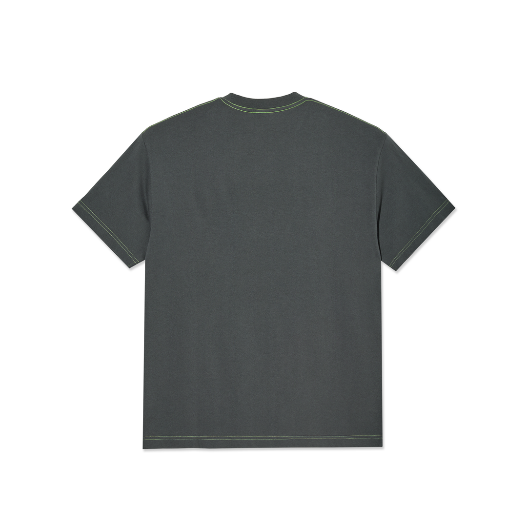 Contrast Tee | Beach Walk - Graphite/Green