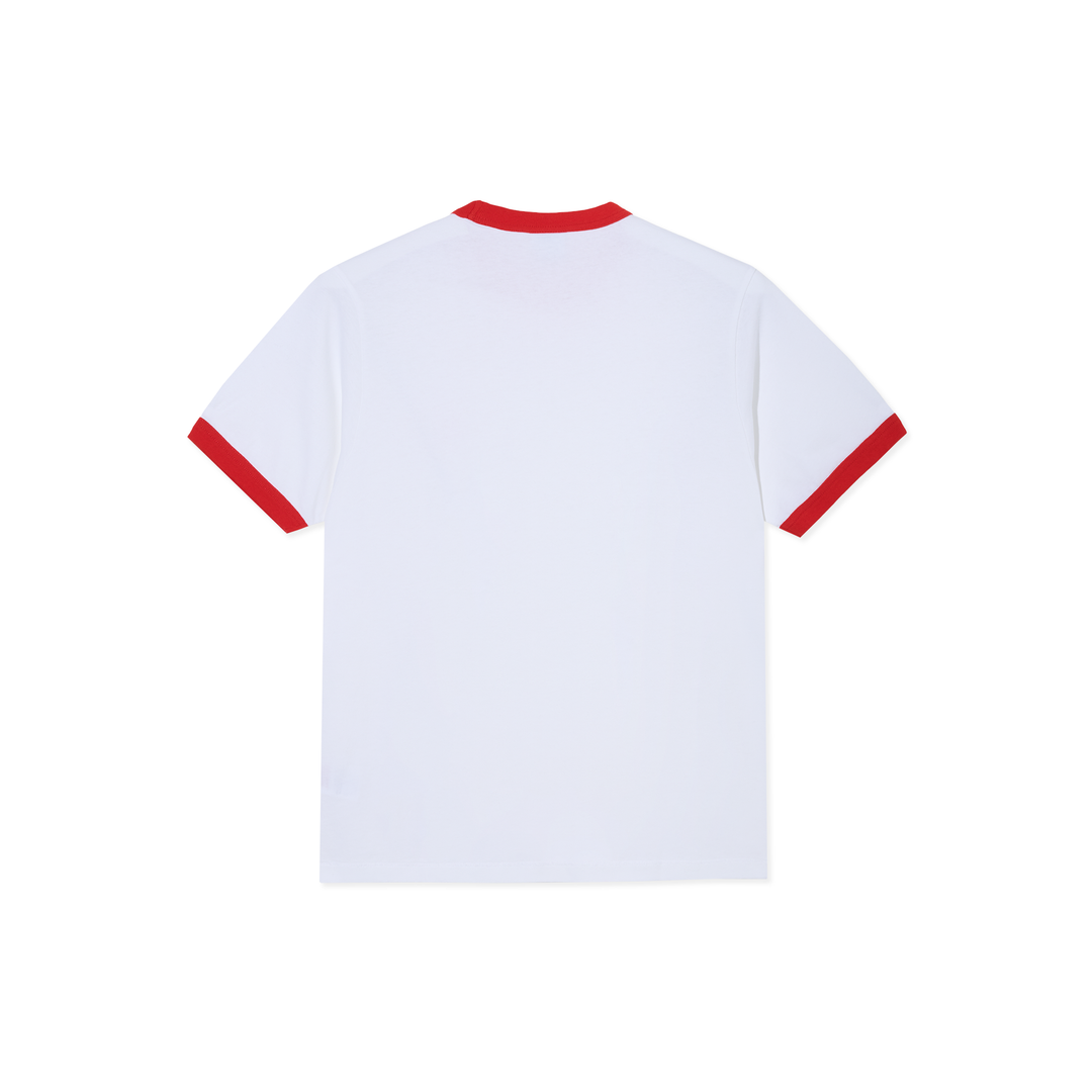 Ringer Tee - White/Red