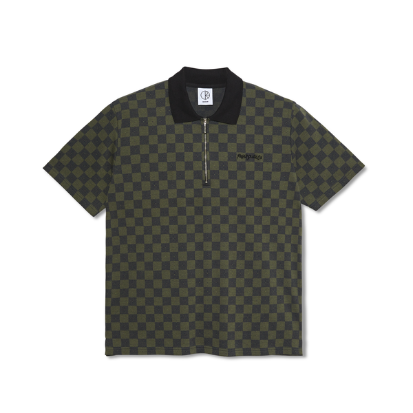 Checkered best sale polo shirt