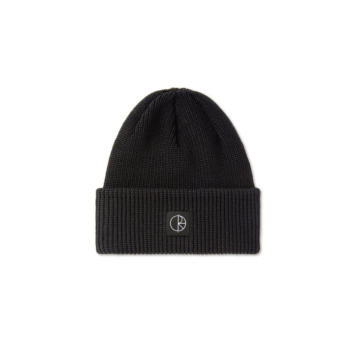 Double Fold Merino Beanie - Black