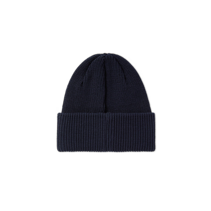 Double Fold Merino Beanie - Navy