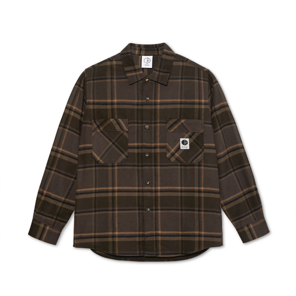 Mike LS Shirt | Flannel - Brown / Mauve