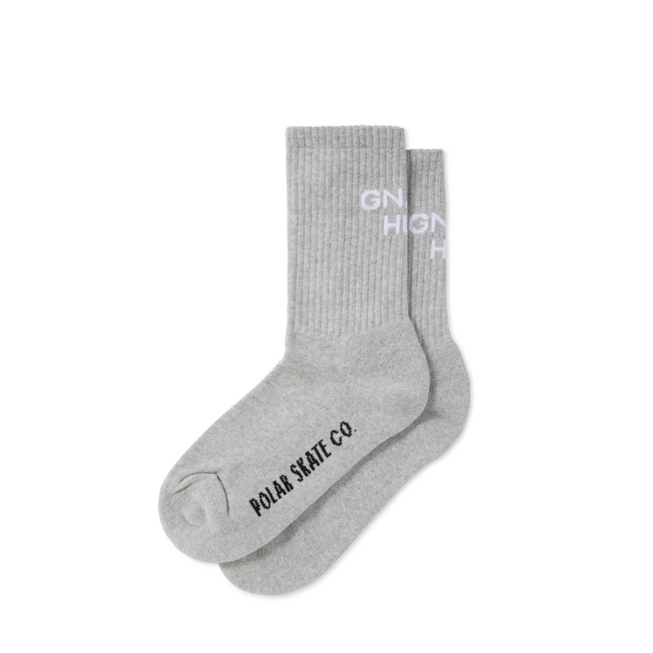 Rib Socks | Gnarly Huh! - Heather Grey