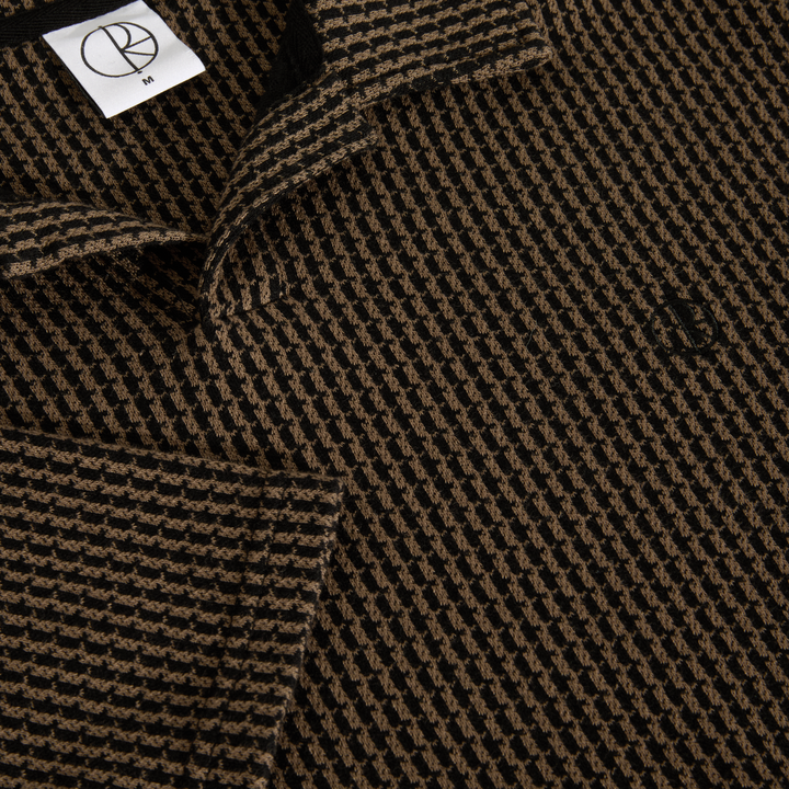 Serge Polo Shirt | Boucle - Brass / Black