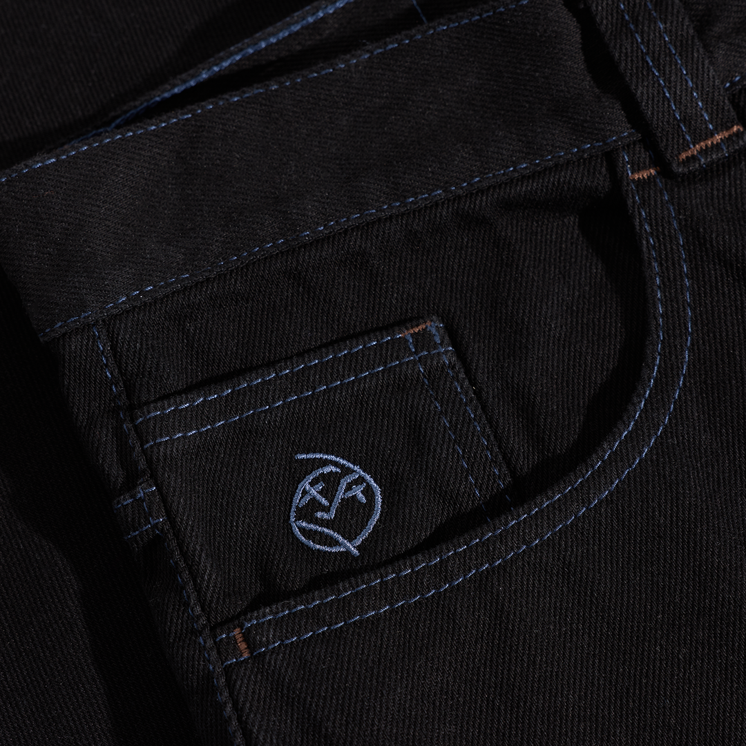 Big Boy Pants - Black/Blue Stitching