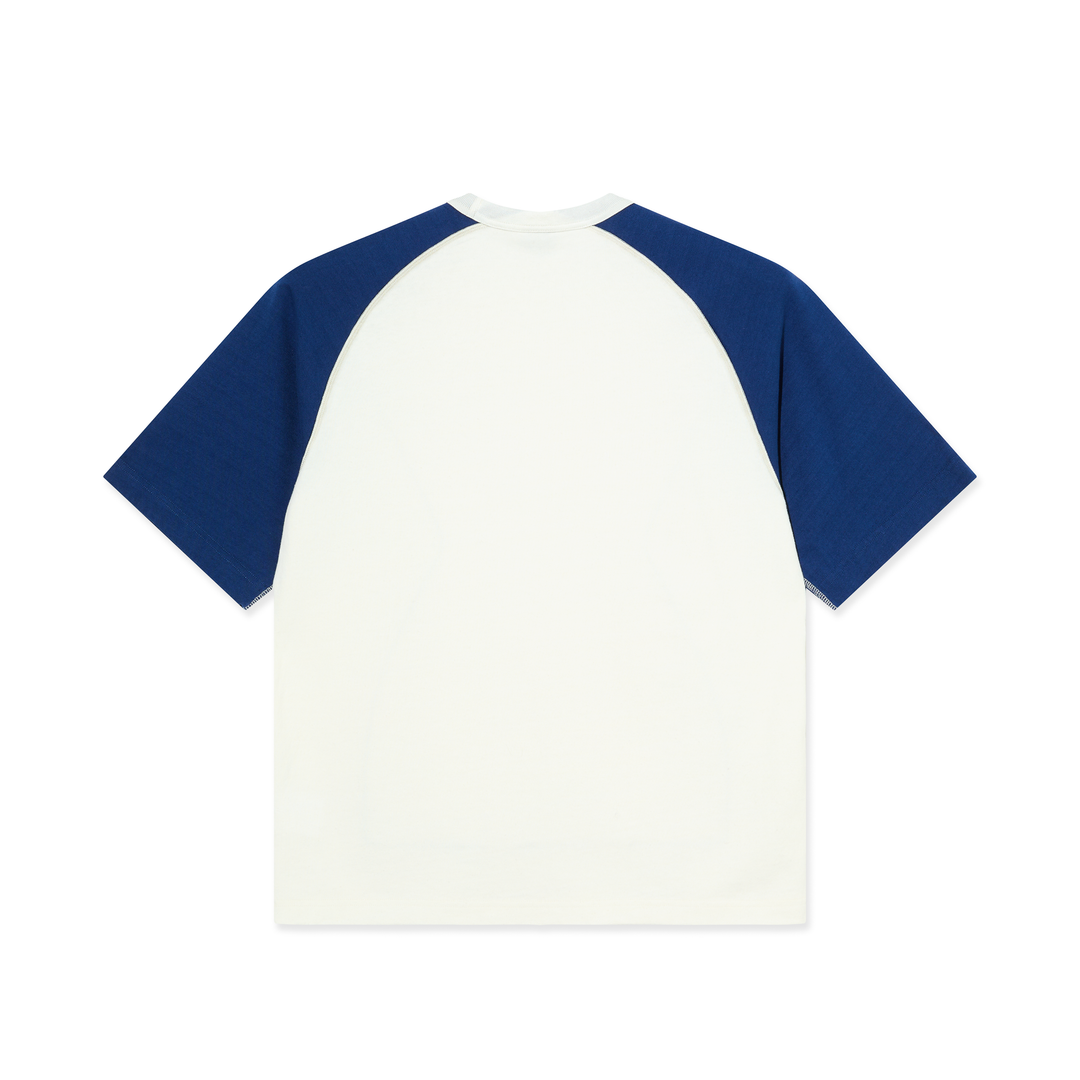 Doe Tee - Ivory/Ultramarine
