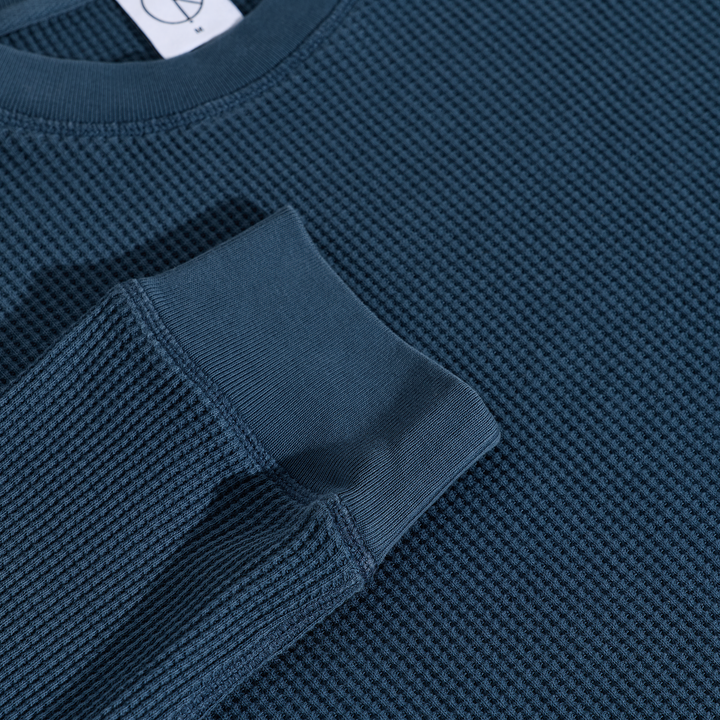 Dylan LS Tee | Waffle - Space Blue