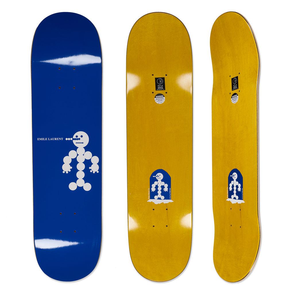 Deck | Emile Laurent - Snowman Blue – Polar Skate Co.