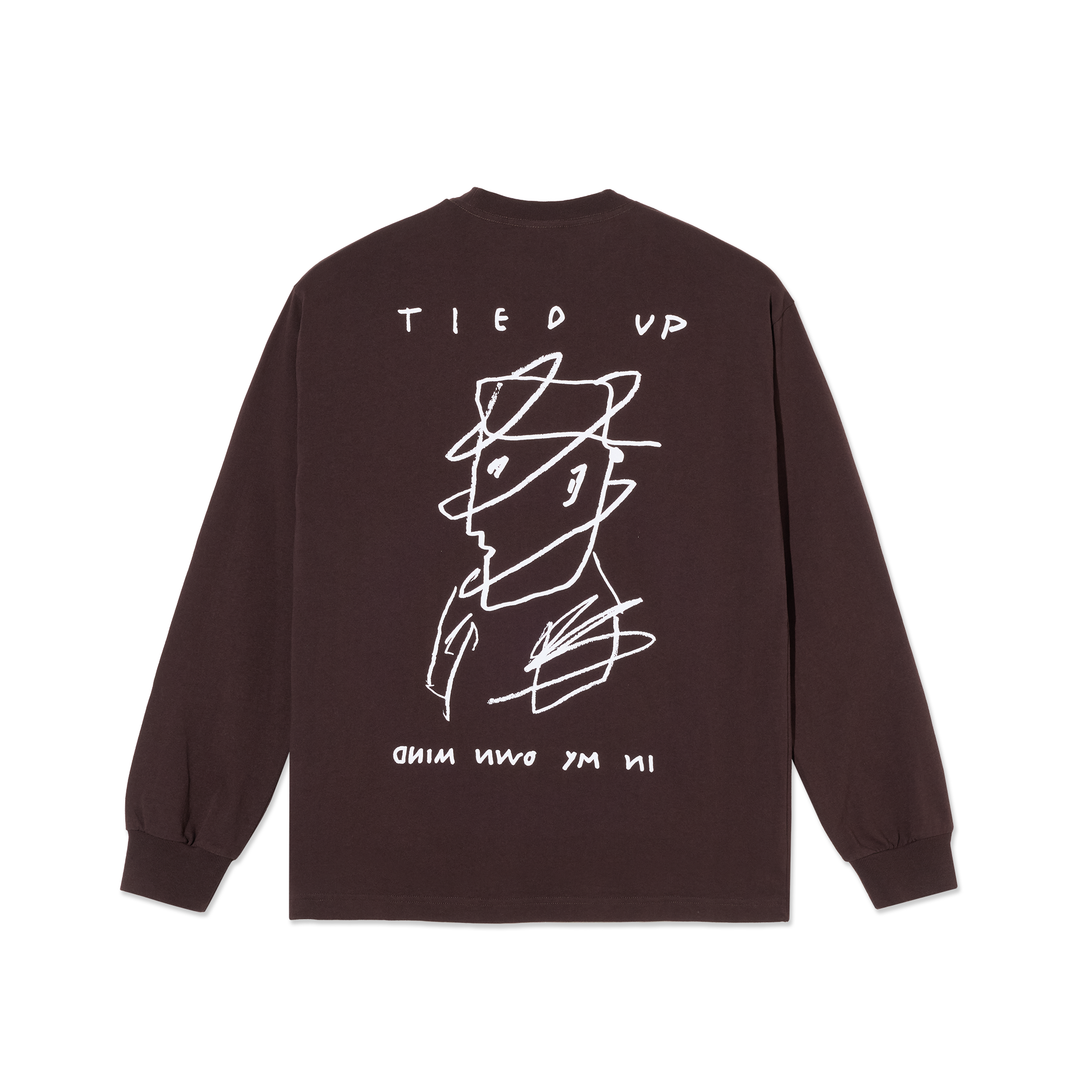 LS Tee|Tied Up (Washed Chocolate)