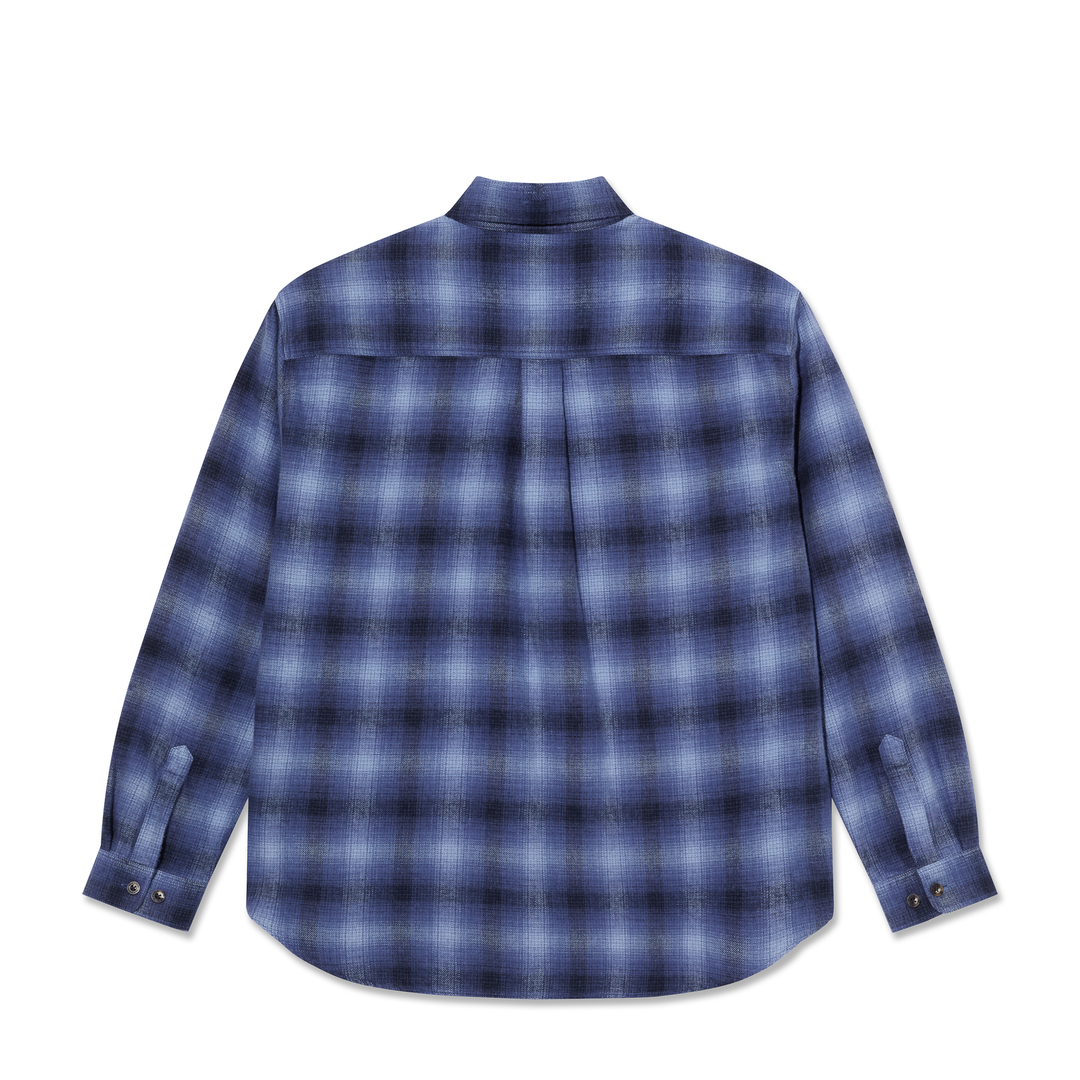 Mitchell LS Shirt | Shadow Check - Blue Polar Skate Co. Mitchell LS Shirt | Shadow Check - Blue Polar Skate Co.