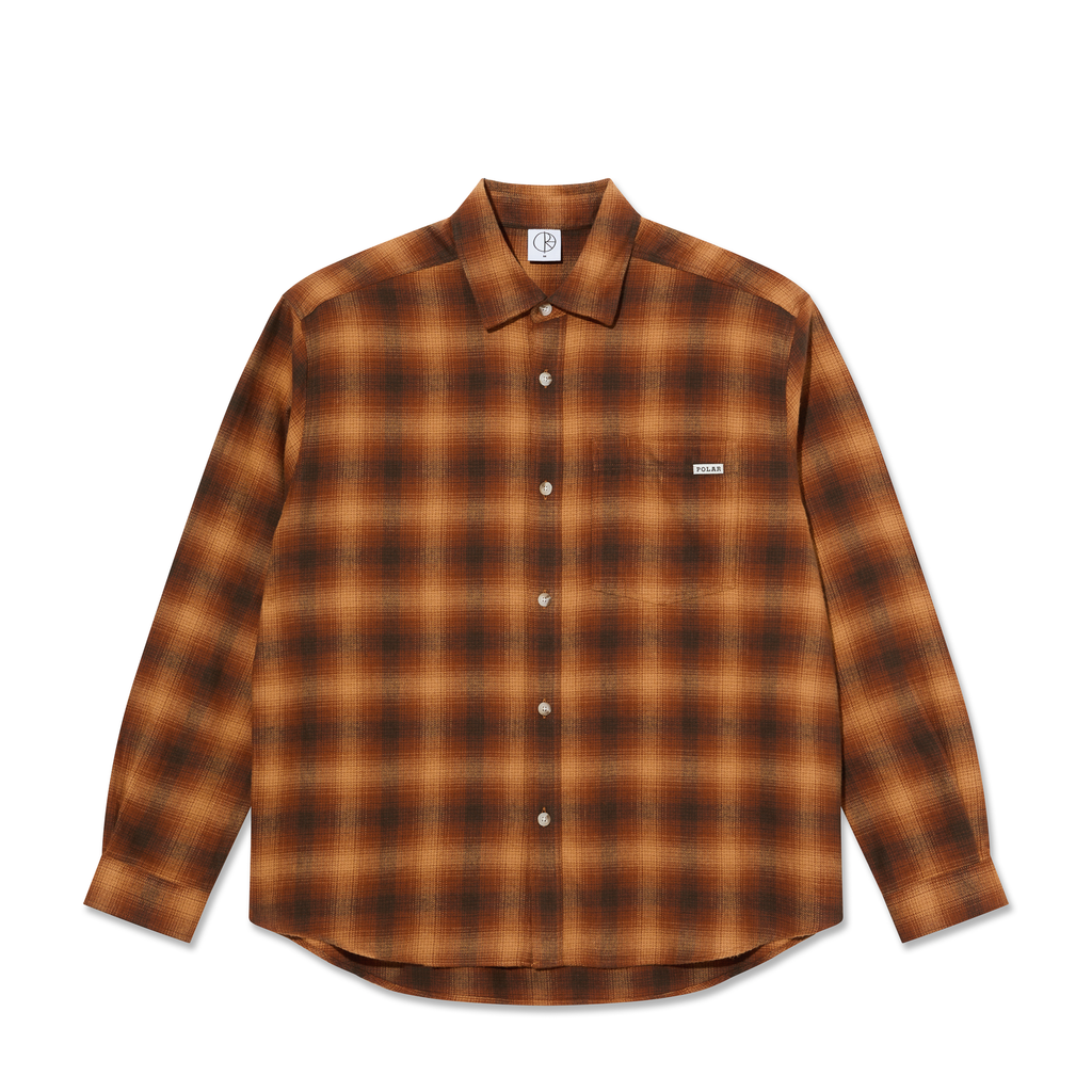 Mitchell LS Shirt | Shadow Check - Caramel – Polar Skate Co.