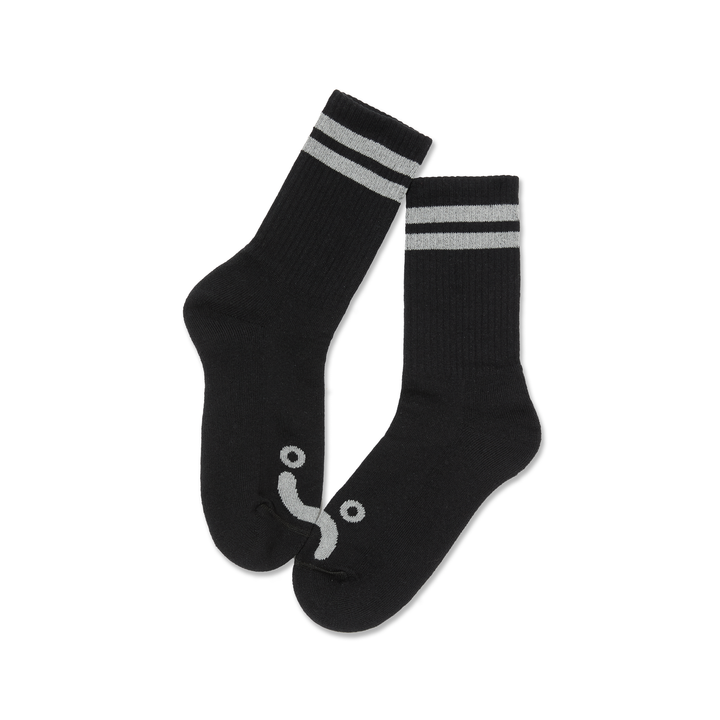 Rib Socks | Happy Sad - Black / Heather Grey