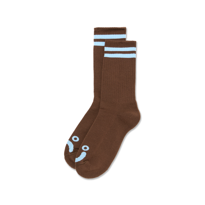 Rib Socks | Happy Sad - Brown / Blue