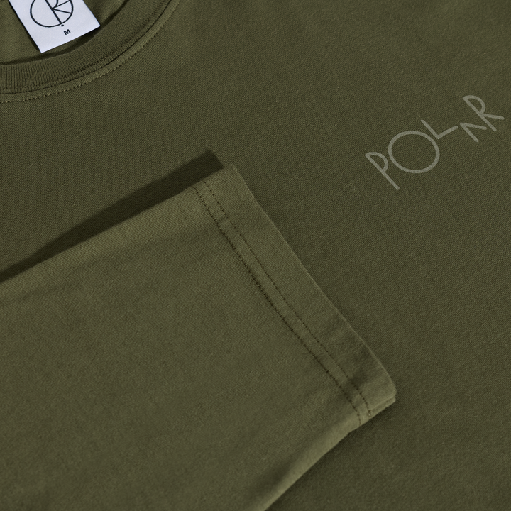 Steve Tee LS | Stroke Logo - Army Green