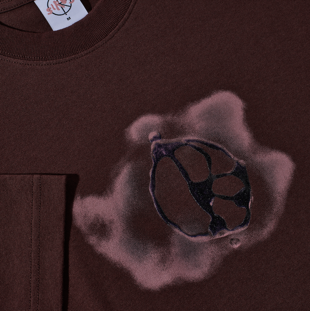 Tee | Metal Logo - Washed Bordeaux