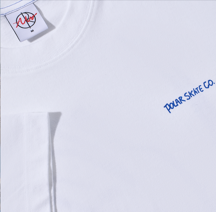 Contrast Tee | Doodle - White/Ultramarine