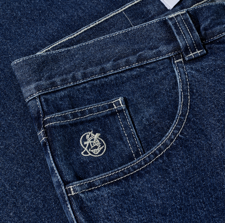 93 Pants - Dark Blue w/ White Stitching