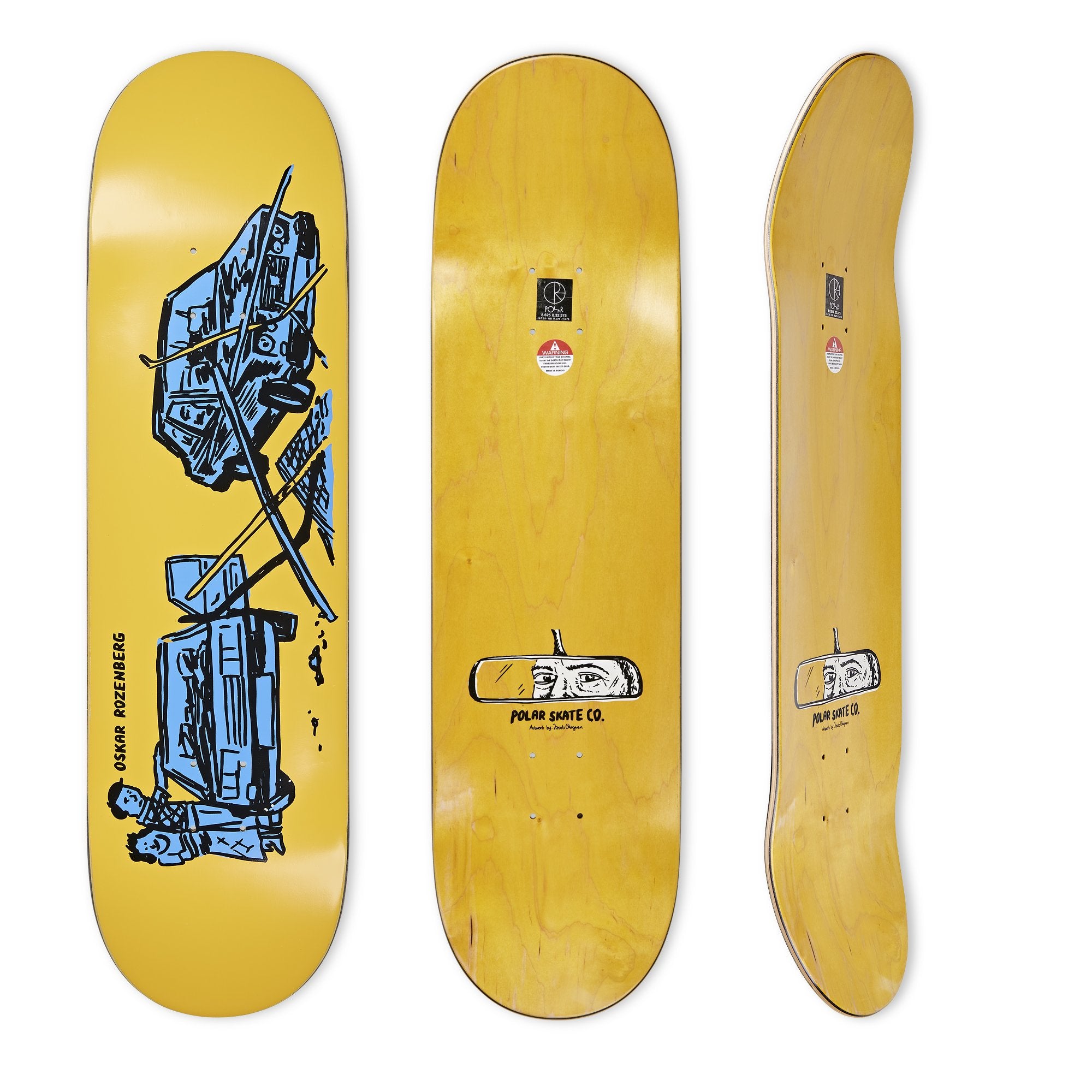 POLAR OSKAR ROZENBERG デッキ Deck | Oskar Rozenberg - World Domination - Yellow – Polar