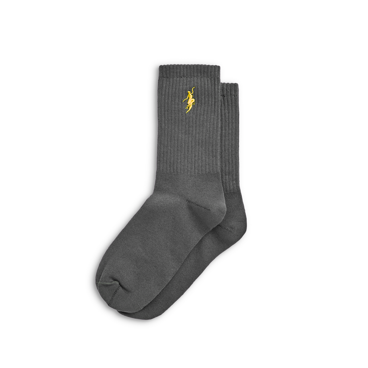 Rib Socks | No Comply - Graphite / Yellow