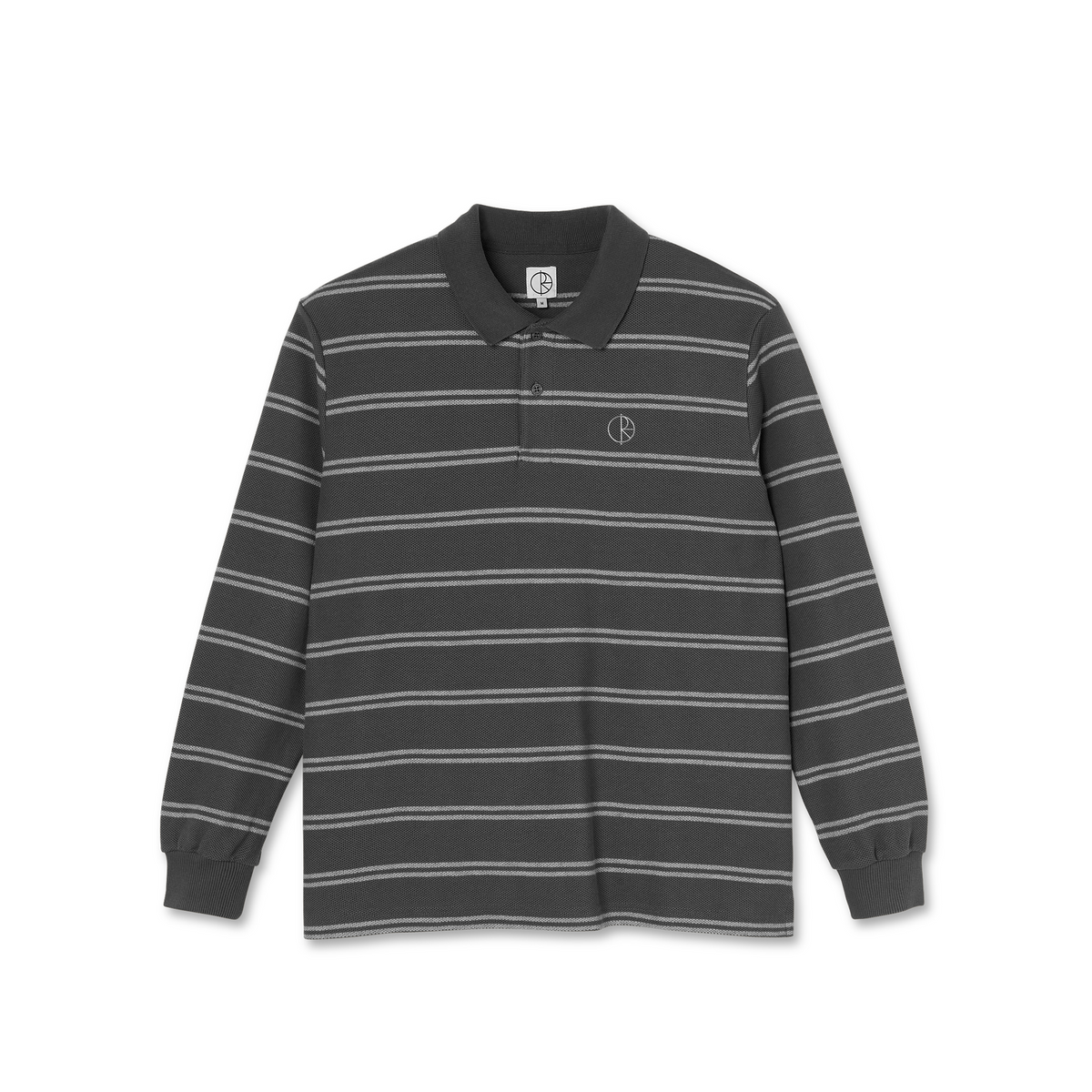 Stripe Polo LS Shirt - Graphite – Polar Skate Co.