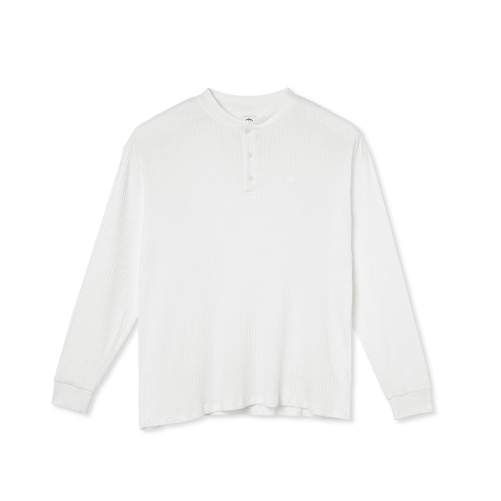 Rib Henley Longsleeve - Cloud White