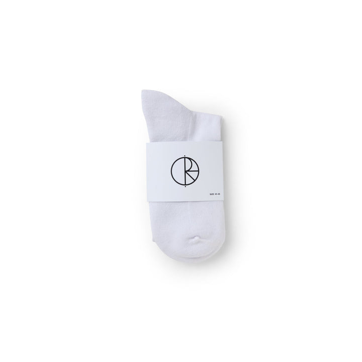 Rib Socks | Stripe - Long - White/Grey