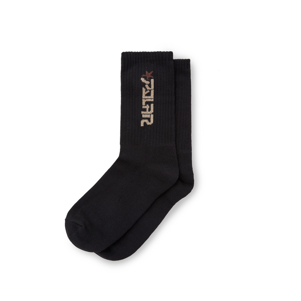 Rib Socks | Star - Black / Brown