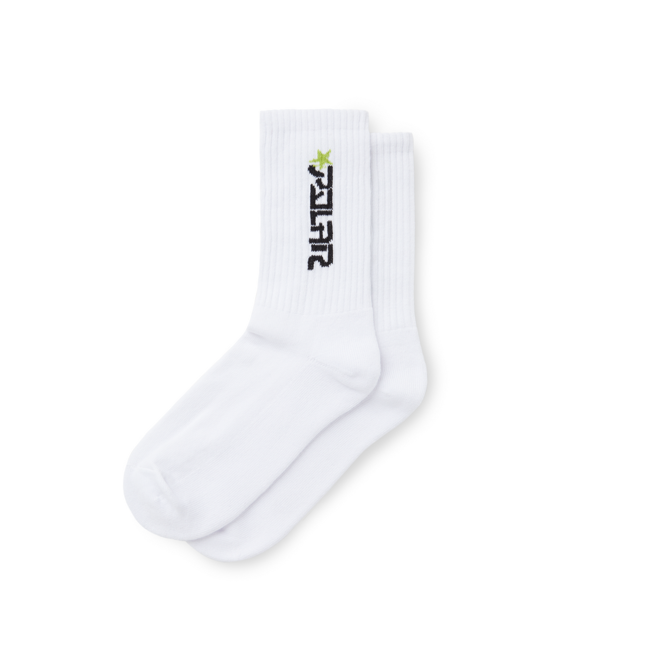 Rib Socks | Star - White / Green